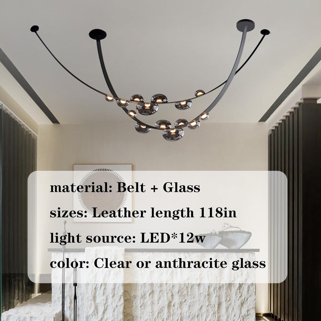 Modern Minimalist Staircase Chandelier for High Ceilings | Large Duplex & Villa Pendant Lighting