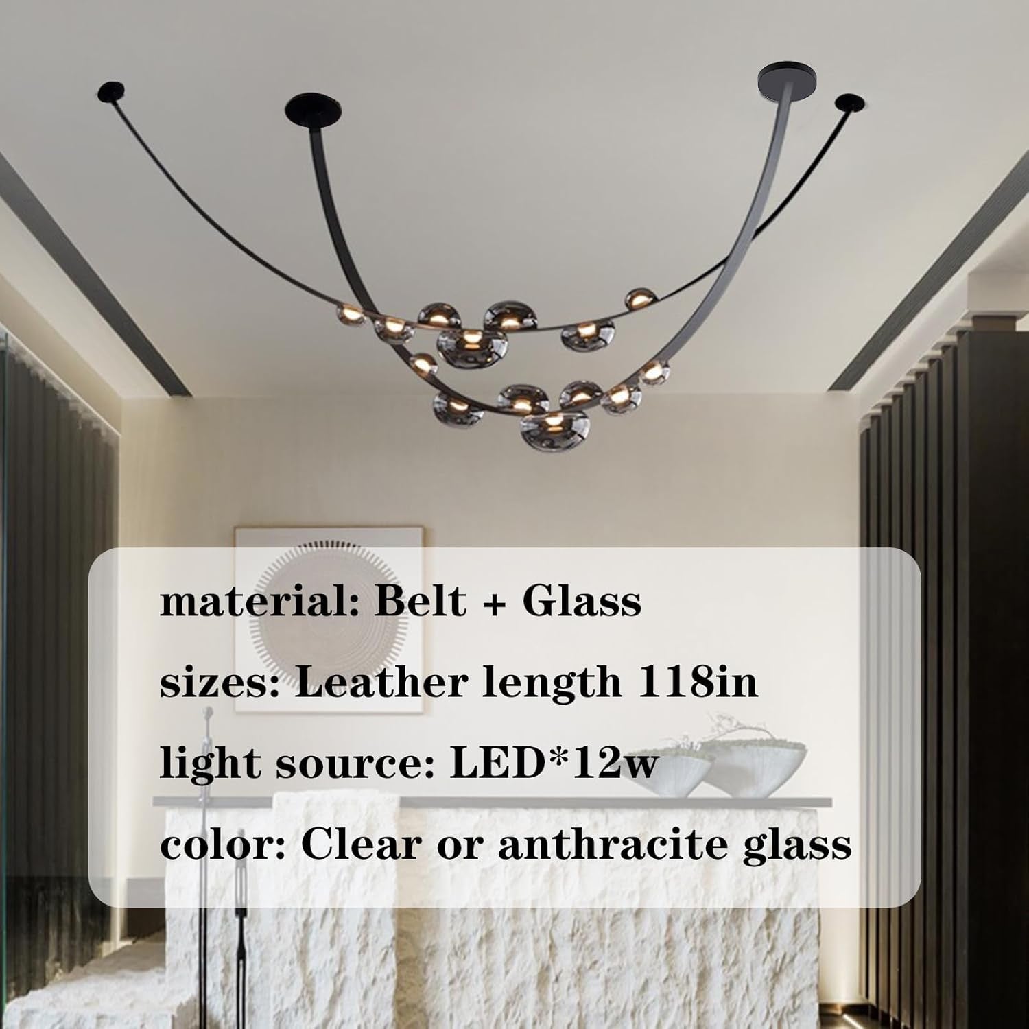Modern Minimalist Staircase Chandelier for High Ceilings | Large Duplex & Villa Pendant Lighting