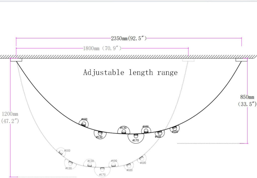 Modern Minimalist Staircase Chandelier for High Ceilings | Large Duplex & Villa Pendant Lighting