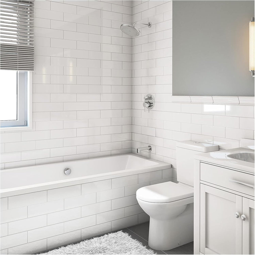 hansgrohe Croma Complete Shower & Bathtub System 04908000 | Modern 1-Spray Rain Shower with Valve & Rough-In (Chrome, 2 GPM)