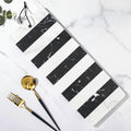 Patelai Marble Cutting Board 6x16 Striped Marble Serving Tray with Leather Tie Easy Clean Kitchen Board