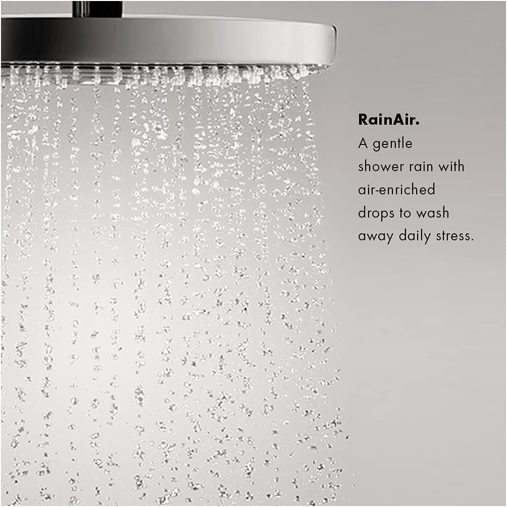 hansgrohe Croma Complete Shower & Bathtub System 04908000 | Modern 1-Spray Rain Shower with Valve & Rough-In (Chrome, 2 GPM)