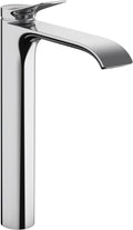 hansgrohe Vivenis 12” Tall Bathroom Faucet 75042001 | Modern 1-Handle Chrome Vessel Sink Faucet