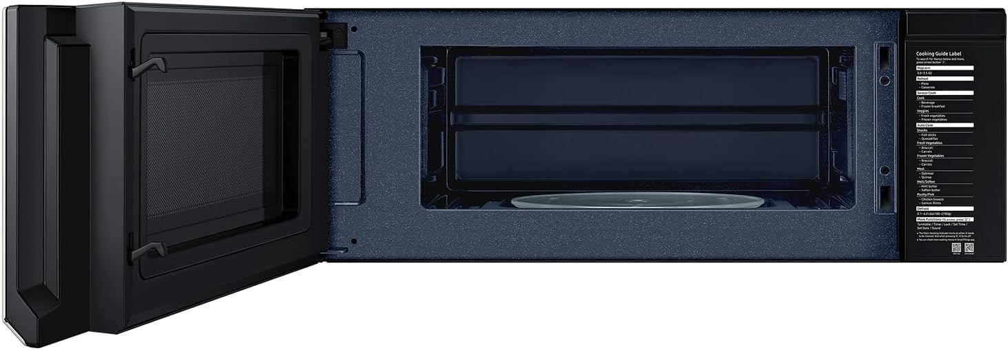 Samsung 1.1 Cu Ft Smart SLIM Over-the-Range Microwave | 1100W with 550 CFM Vent, Wi-Fi & Voice Control (Fingerprint Resistant Stainless Steel)