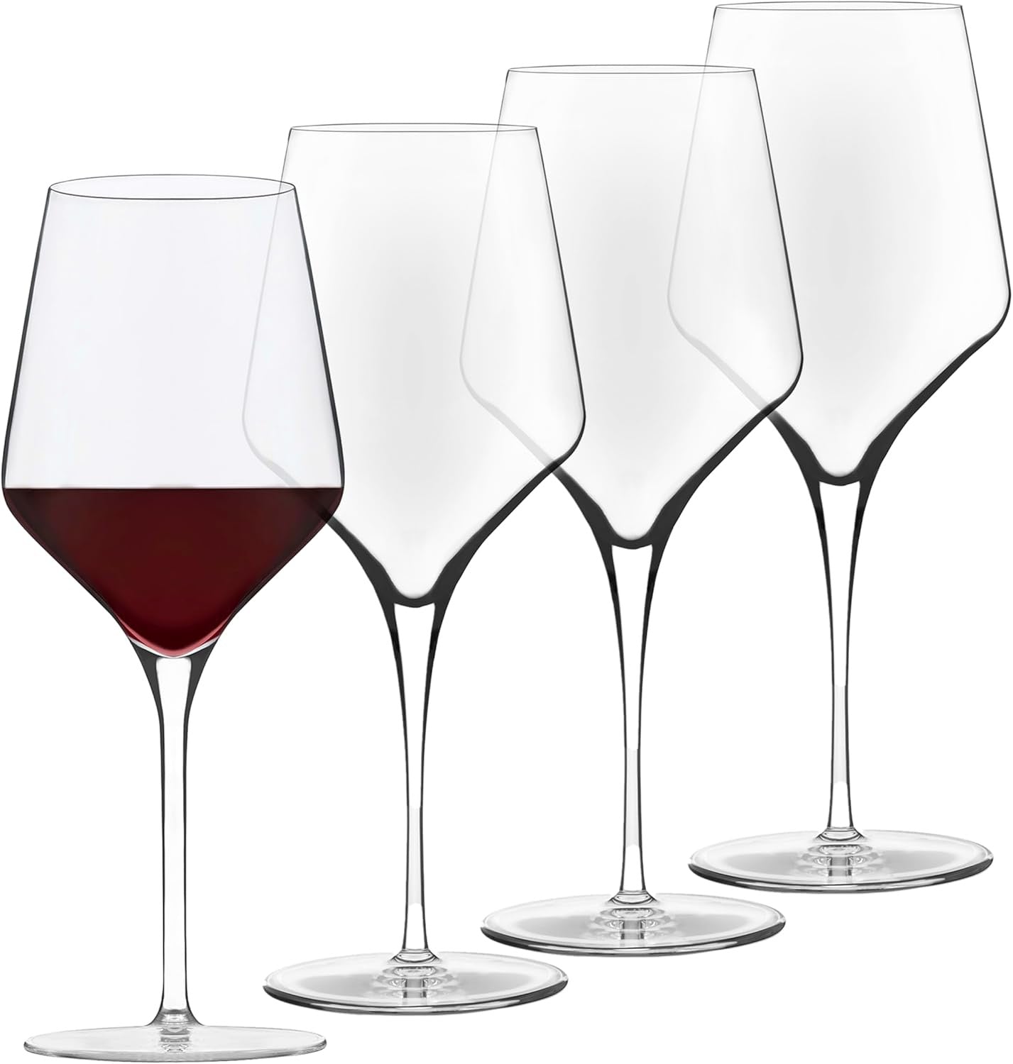 Libbey Signature Wine Glasses Set of 4 Stemmed All Purpose Red White Wine Glass Elegant Modern Glassware