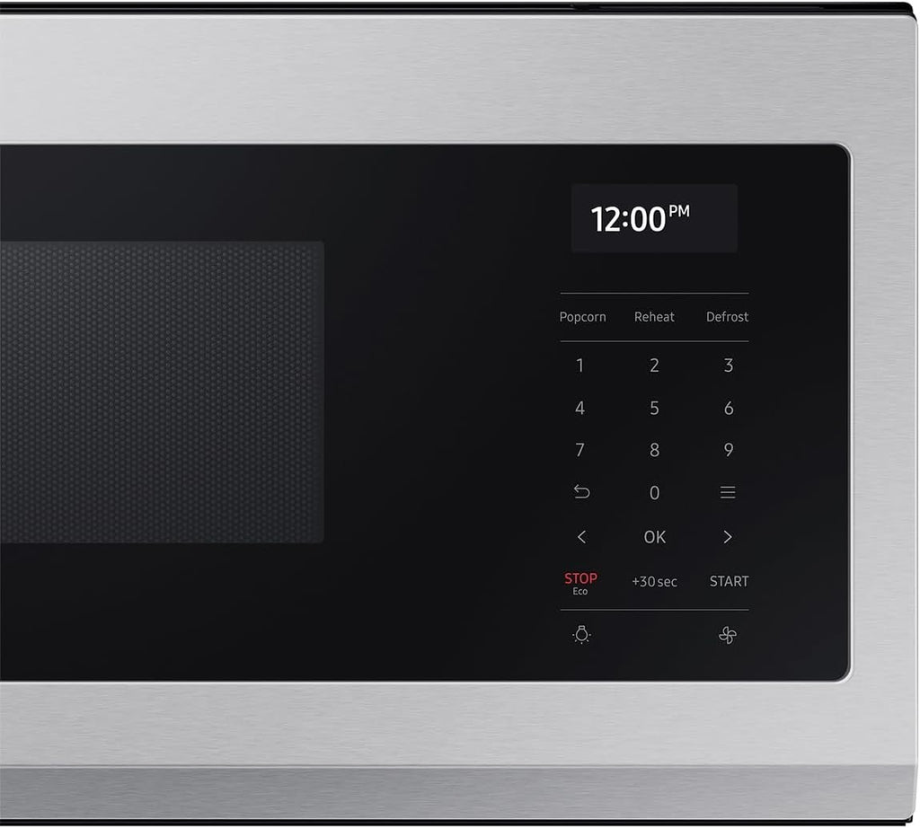 Samsung 1.1 Cu Ft Smart SLIM Over-the-Range Microwave | 1100W with 550 CFM Vent, Wi-Fi & Voice Control (Fingerprint Resistant Stainless Steel)