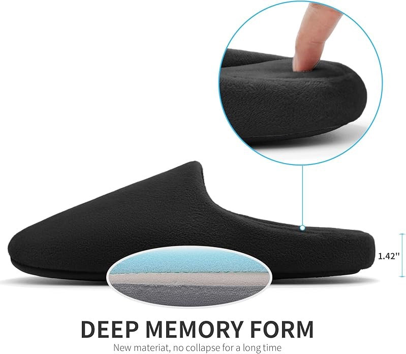 Tlizzz7 3-Pair Cozy Guest Slippers | Memory Foam Fuzzy House Slippers for Home, Spa & Travel
