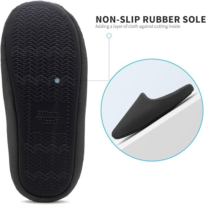 Tlizzz7 3-Pair Cozy Guest Slippers | Memory Foam Fuzzy House Slippers for Home, Spa & Travel