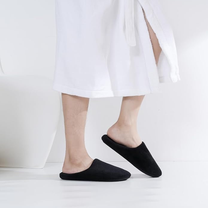 Tlizzz7 3-Pair Cozy Guest Slippers | Memory Foam Fuzzy House Slippers for Home, Spa & Travel