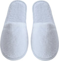 Arus Women's Turkish Terry Cotton Spa Slippers | Soft White Hotel-Style House Slippers (One Size 6–9.5)