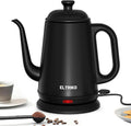Gooseneck Electric Kettle 1L | Black Stainless Steel Pour-Over Kettle with Auto Shut-Off