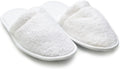 Arus Men’s Turkish Terry Cotton Spa Slippers | Soft White Hotel-Style Bath & House Slippers
