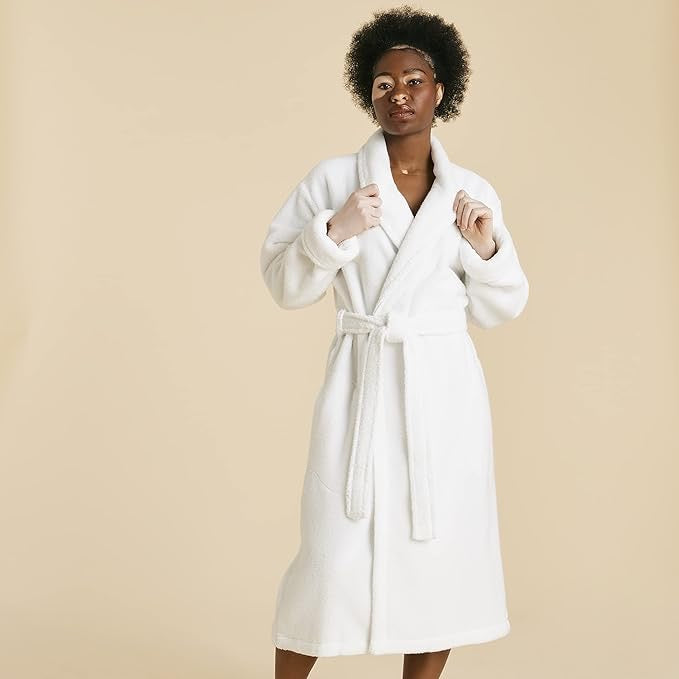 Brooklinen Luxury Cotton Bath Robe | Ultra-Soft Turkish Plush Spa Robe for Women & Men