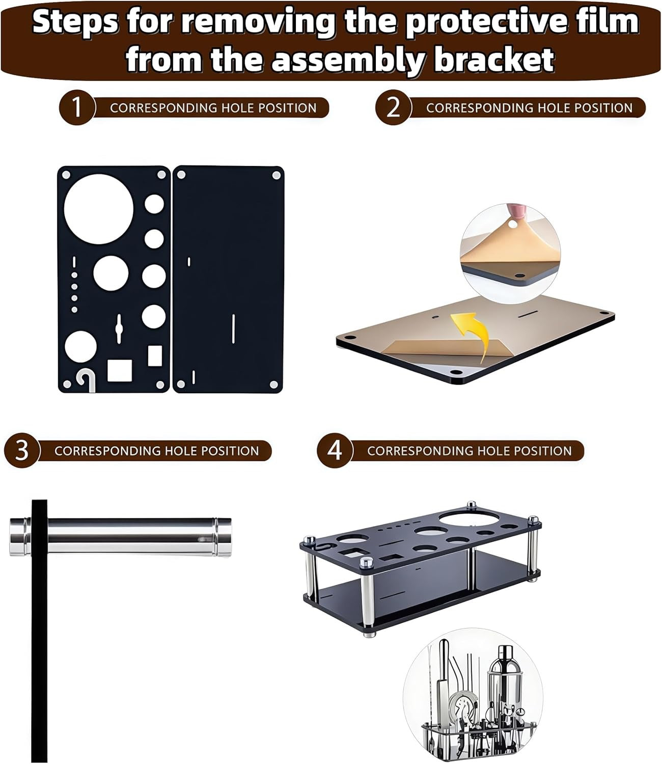 18 Piece Cocktail Shaker Set Bartender Kit with Acrylic Stand | Stainless Steel Mixology Bar Tools Set with Martini Shaker