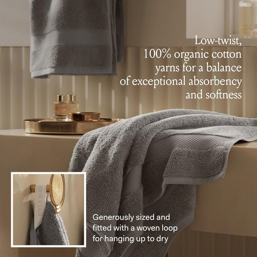 BOLL & BRANCH Plush Bath Sheet Set | 6-Piece White 100% Organic Cotton Luxury Towel Collection