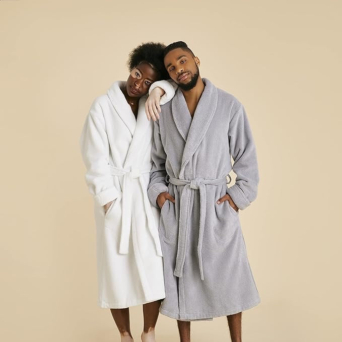 Brooklinen Luxury Cotton Bath Robe | Ultra-Soft Turkish Plush Spa Robe for Women & Men