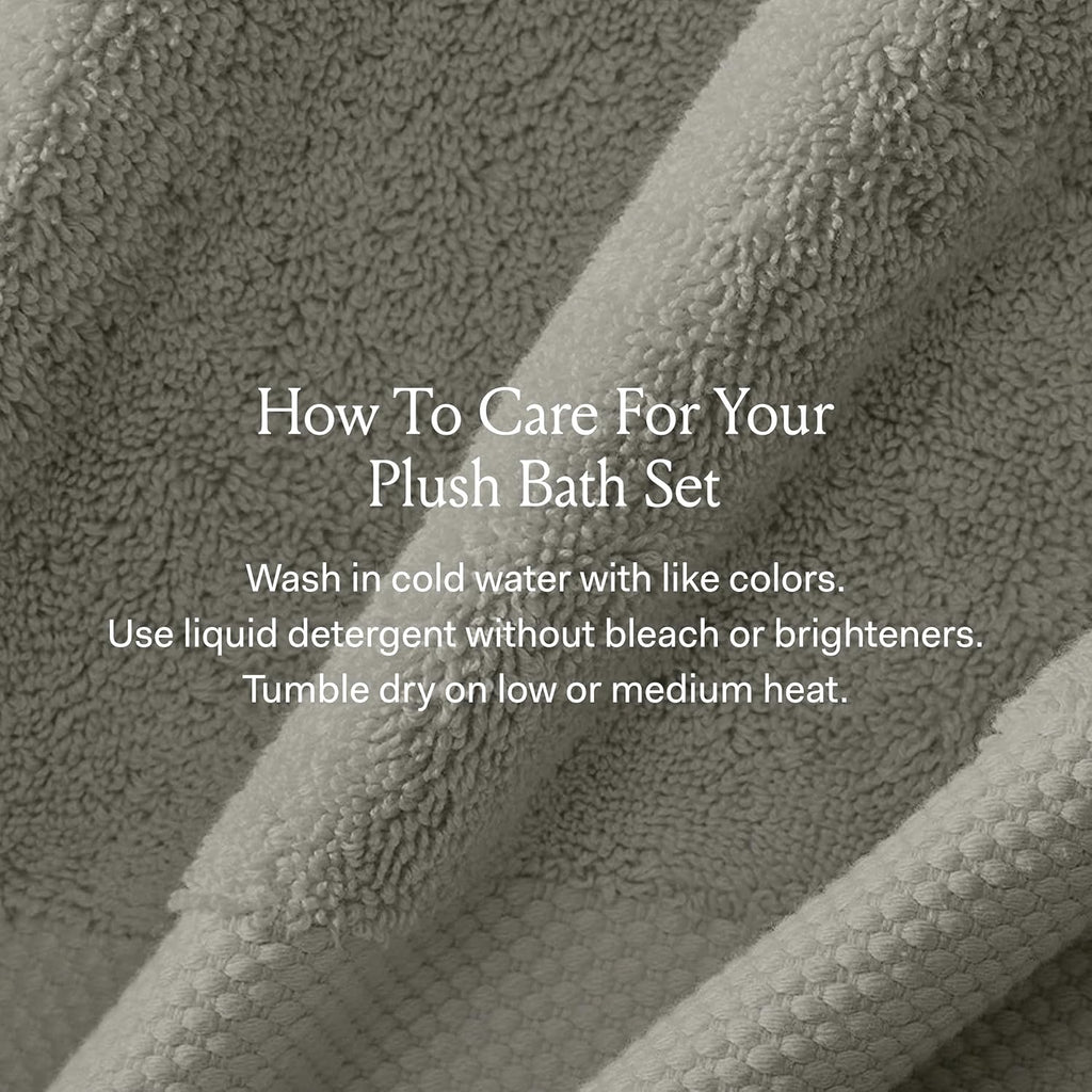BOLL & BRANCH Plush Bath Sheet Set | 6-Piece White 100% Organic Cotton Luxury Towel Collection