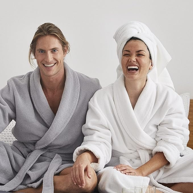Brooklinen Luxury Cotton Bath Robe | Ultra-Soft Turkish Plush Spa Robe for Women & Men
