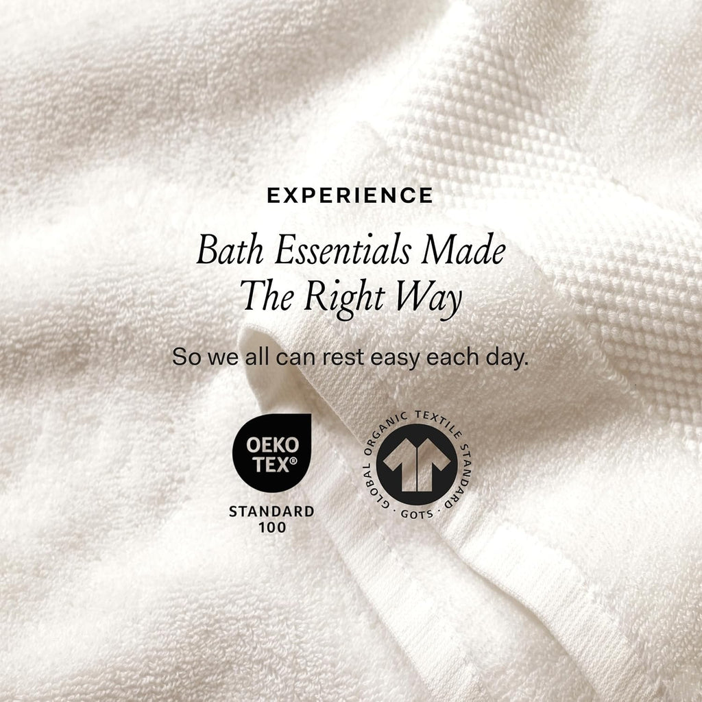 BOLL & BRANCH Plush Bath Sheet Set | 6-Piece White 100% Organic Cotton Luxury Towel Collection