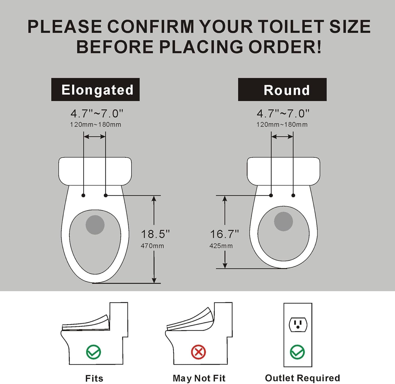 XCQQ Heated Bidet Toilet Seat – Warm Water Wash, Air Dryer & LED Display for Elongated Toilets