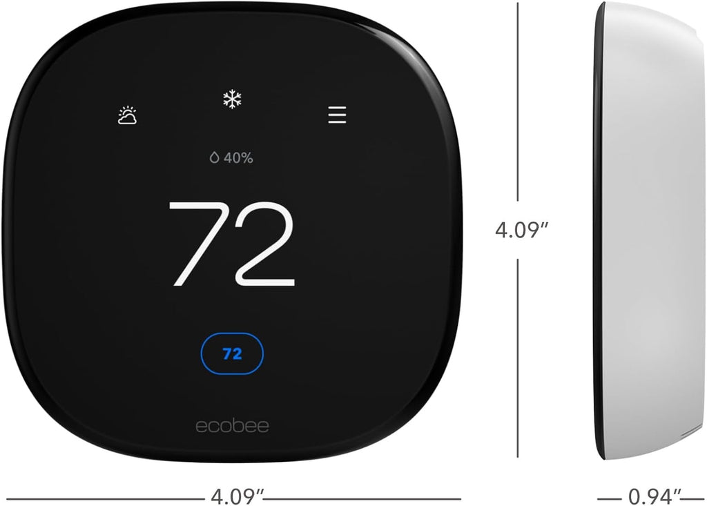 ecobee Smart Thermostat Enhanced | Programmable Wi-Fi Thermostat with Alexa, Siri & Google