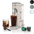 Ninja Pod & Grounds Specialty Single-Serve Coffee Maker | K-Cup Compatible with Built-In Milk Frother (Stone)