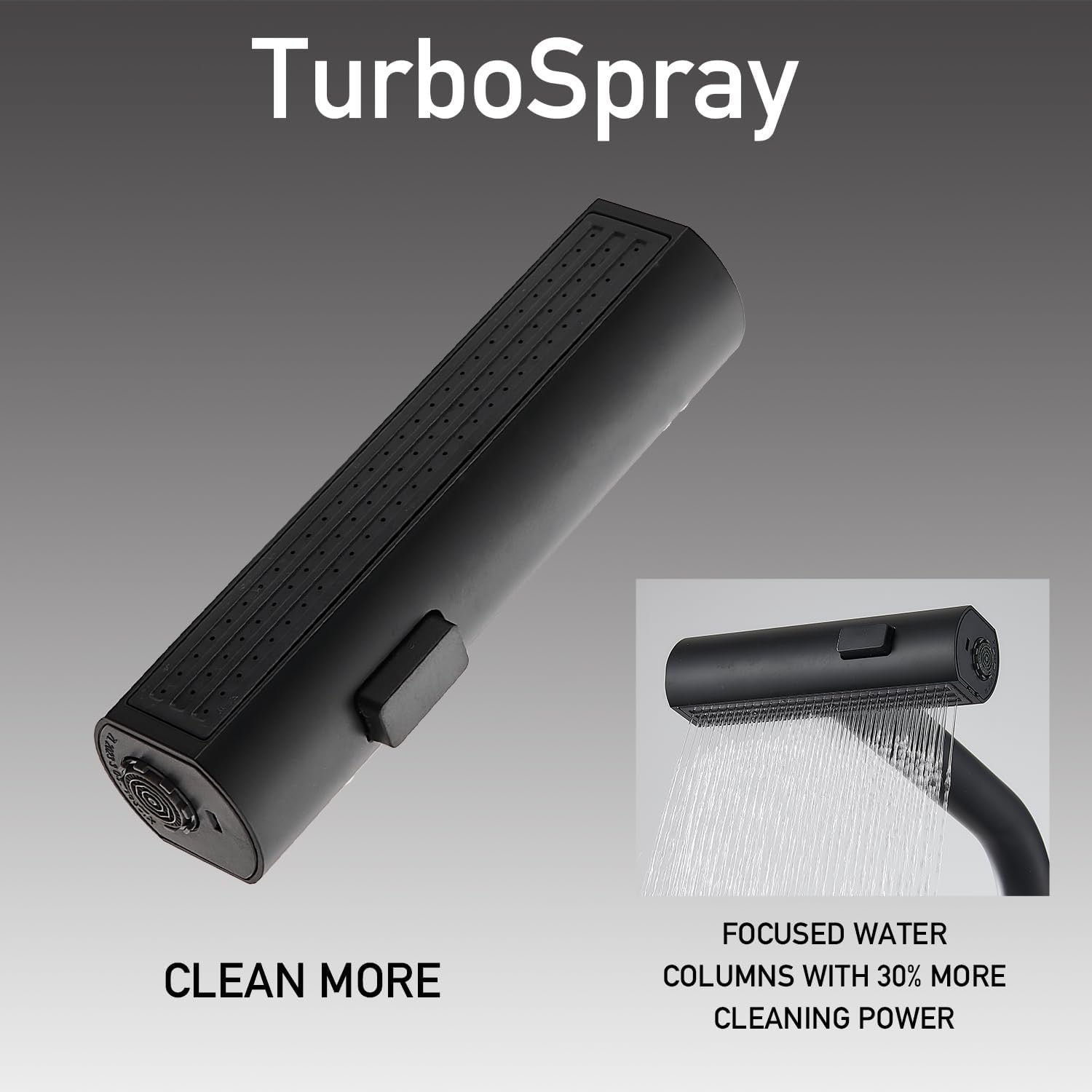 Matte Black Touchless Kitchen Faucet | Pull-Down Sprayer Waterfall Sink Faucet with Soap Dispenser