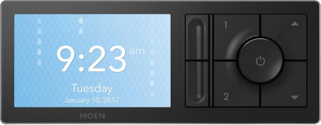 Moen Smart Shower Controller Matte Black TS3302BL | 2-Outlet Digital Thermostatic Shower Valve System