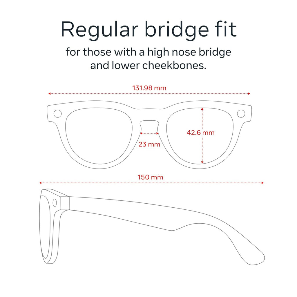 Ray Ban Meta Headliner Gen 2 Smart Glasses Matte Black | AI Glasses 12MP Camera 3K Video Audio Polarized Lenses