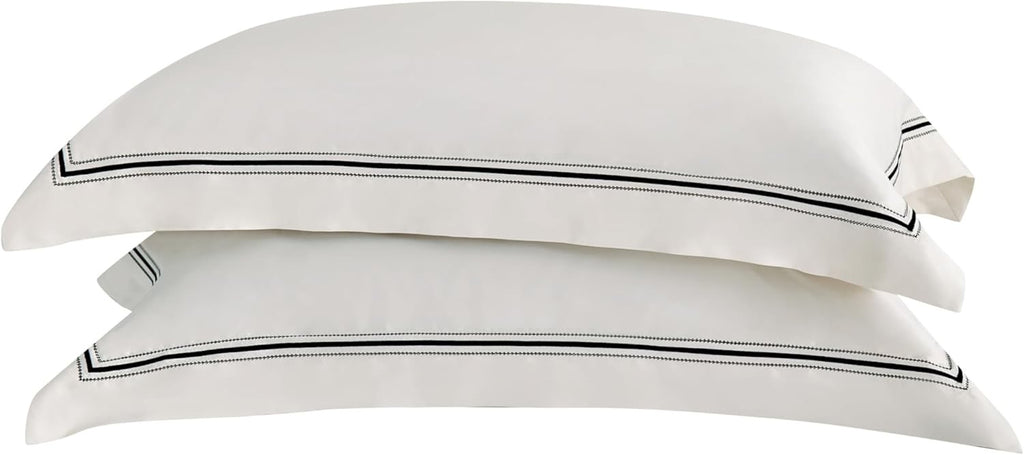 Egyptian Cotton Champagne Lace Duvet Cover Set – Queen | Luxury Wedding Collection Bedding (3-Piece)