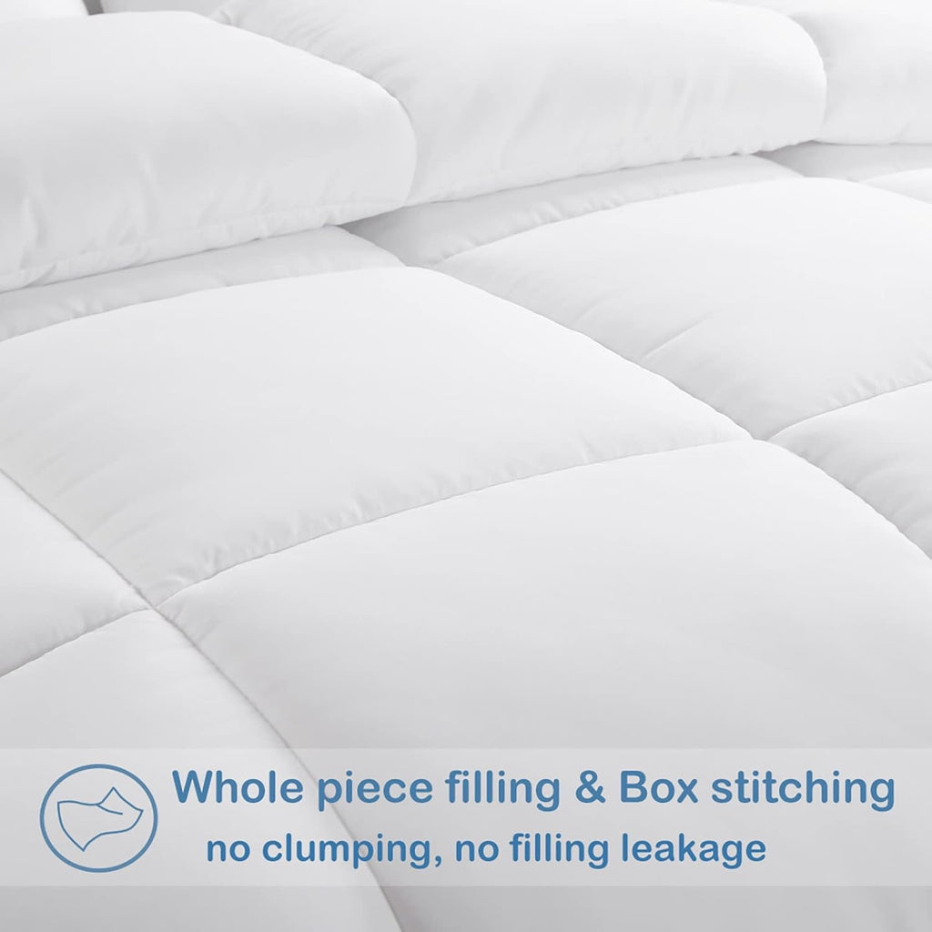 EASELAND King Down Alternative Comforter | All-Season Quilted Duvet Insert (90” x 102”)