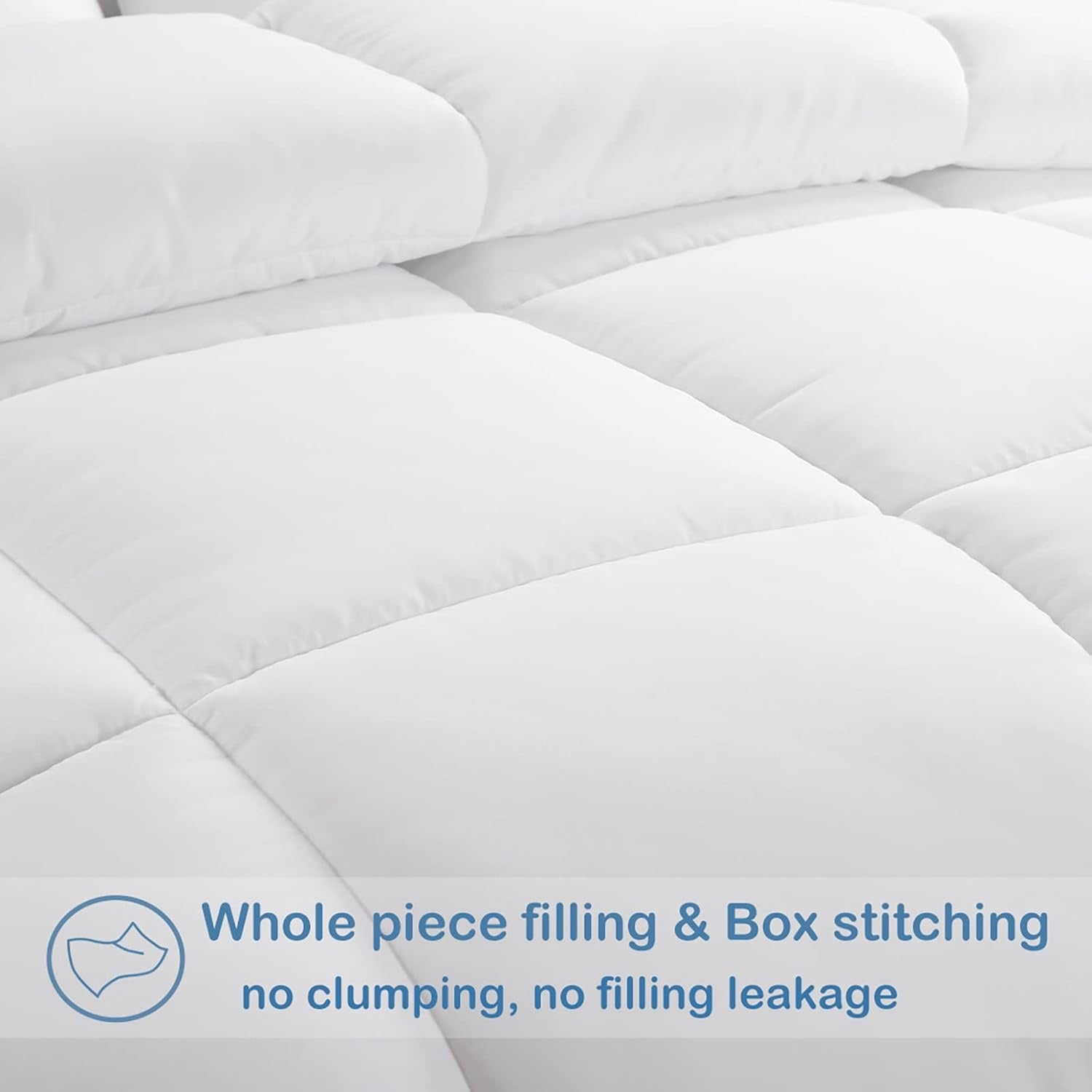 EASELAND King Down Alternative Comforter | All-Season Quilted Duvet Insert (90” x 102”)