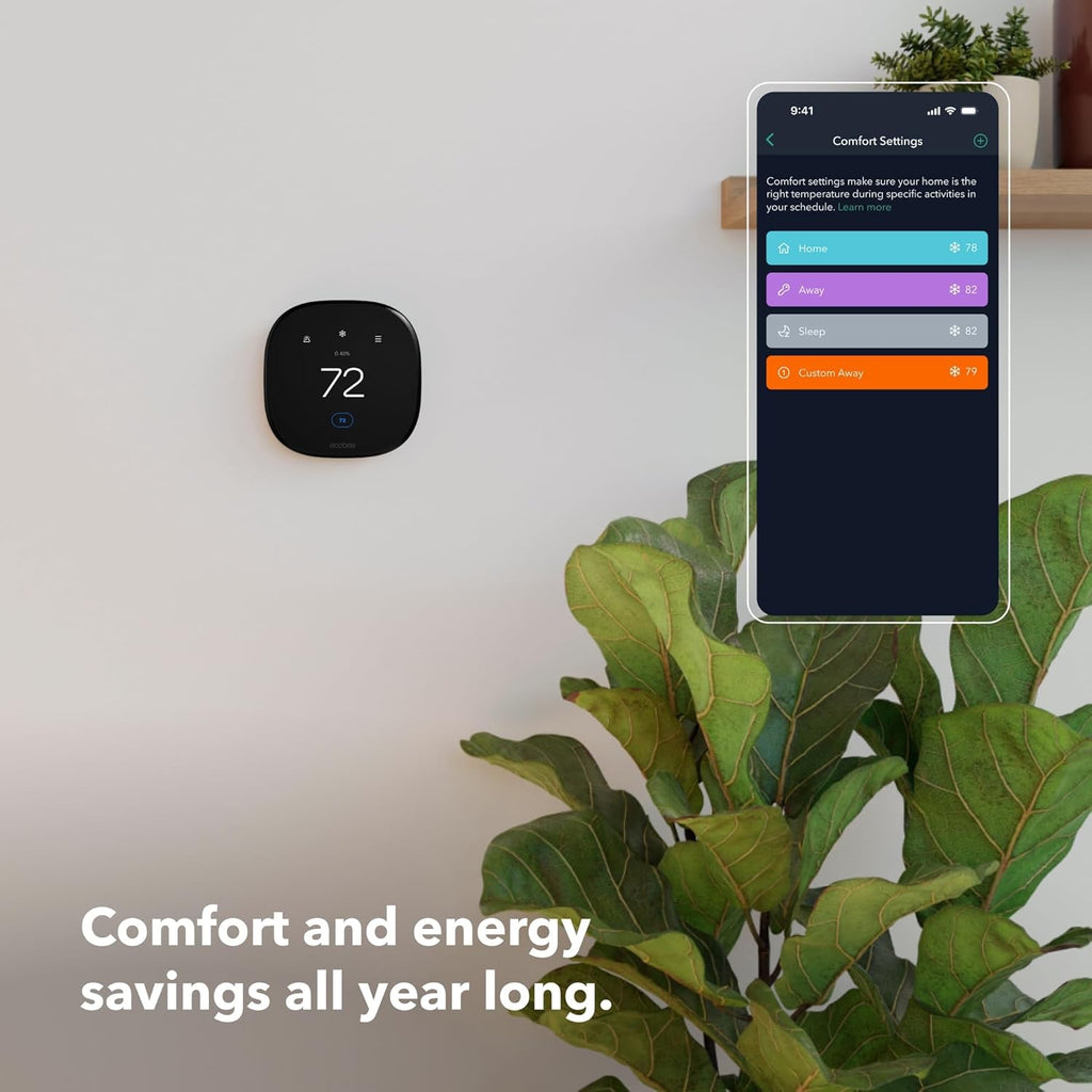 ecobee Smart Thermostat Enhanced | Programmable Wi-Fi Thermostat with Alexa, Siri & Google