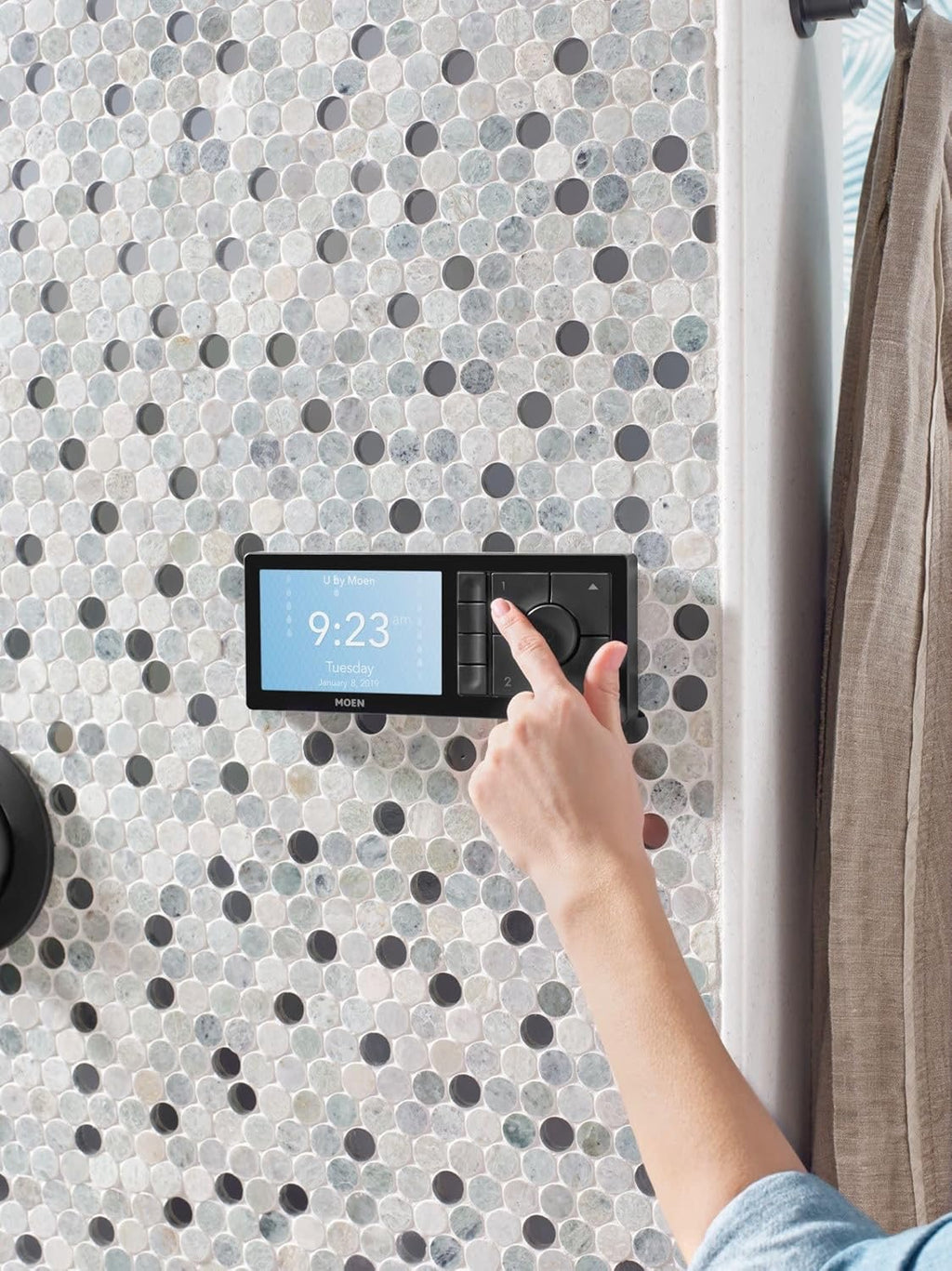 Moen Smart Shower Controller Matte Black TS3302BL | 2-Outlet Digital Thermostatic Shower Valve System