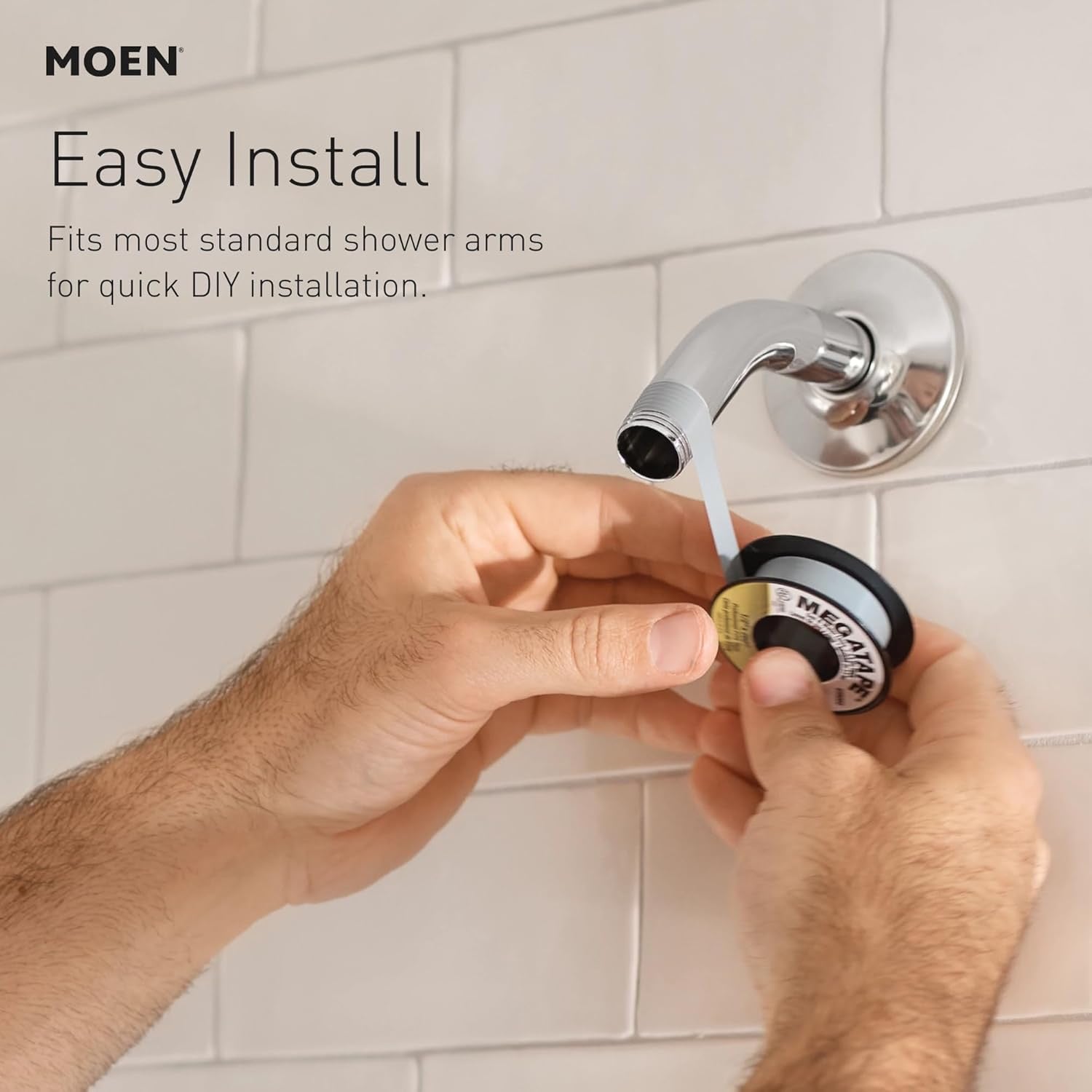 Moen Velocity 8” Rain Shower Head S6320 | Chrome Two-Function Showerhead with Immersion Technology