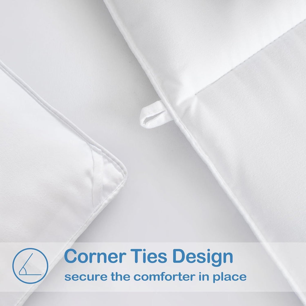EASELAND King Down Alternative Comforter | All-Season Quilted Duvet Insert (90” x 102”)