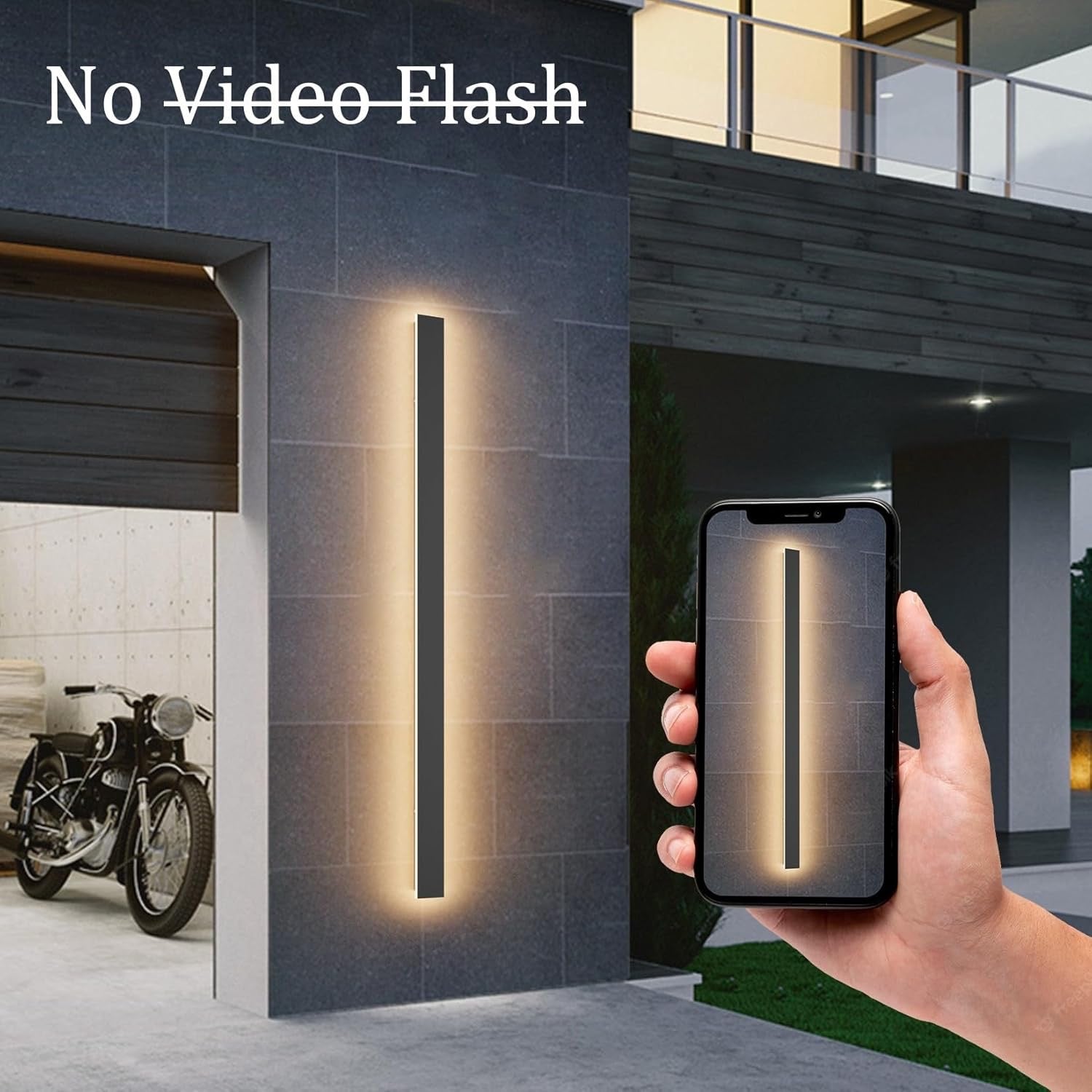 2-Pack 40″ Outdoor LED Wall Lights | Modern Waterproof Exterior Wall Fixtures (3000K)