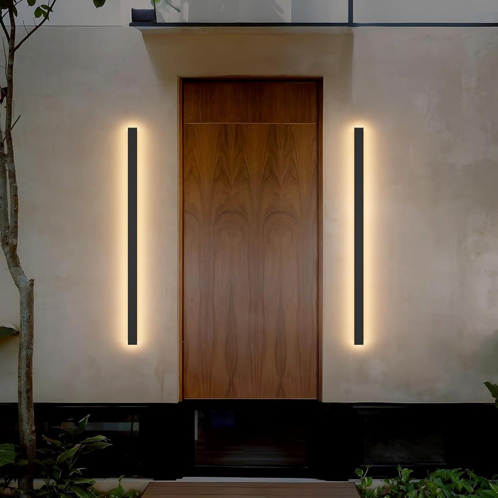 2-Pack 40″ Outdoor LED Wall Lights | Modern Waterproof Exterior Wall Fixtures (3000K)