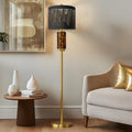 Oneach Modern Gold Floor Lamp | 63.75" Luxury Standing Lamp with Leopard Glass Accent Light