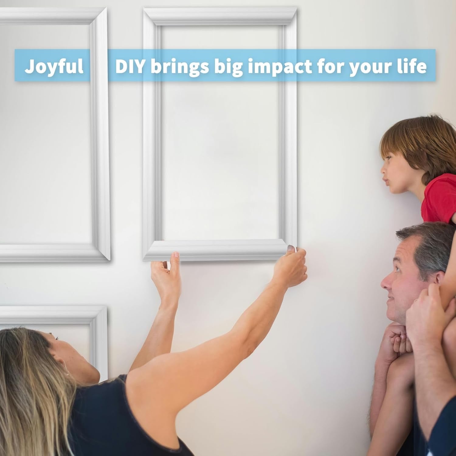 Art3d Pre-Cut Wall Molding Set of 6 PCS | Ready-to-Assemble Wainscoting Panels for Interior Accent Walls