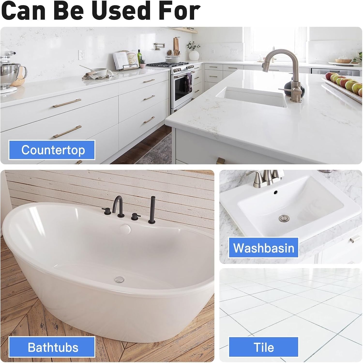 DWIL Tub & Tile Refinishing Paint (16.5 oz) | Water-Based, Low-Odor Semi-Gloss White with Hardener