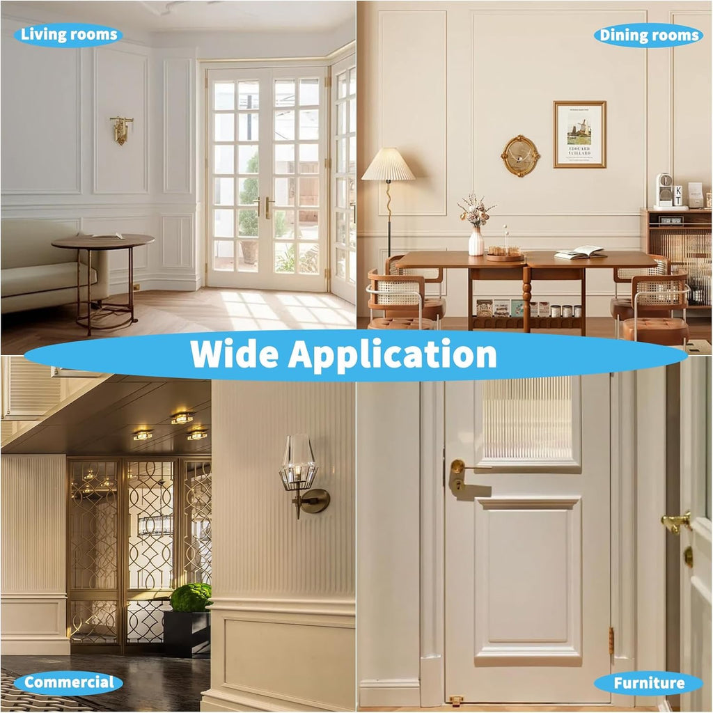 Art3d Pre-Cut Wall Molding Set of 6 PCS | Ready-to-Assemble Wainscoting Panels for Interior Accent Walls