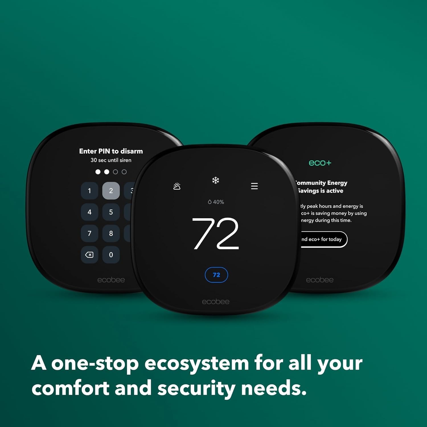 ecobee Smart Thermostat Enhanced | Programmable Wi-Fi Thermostat with Alexa, Siri & Google