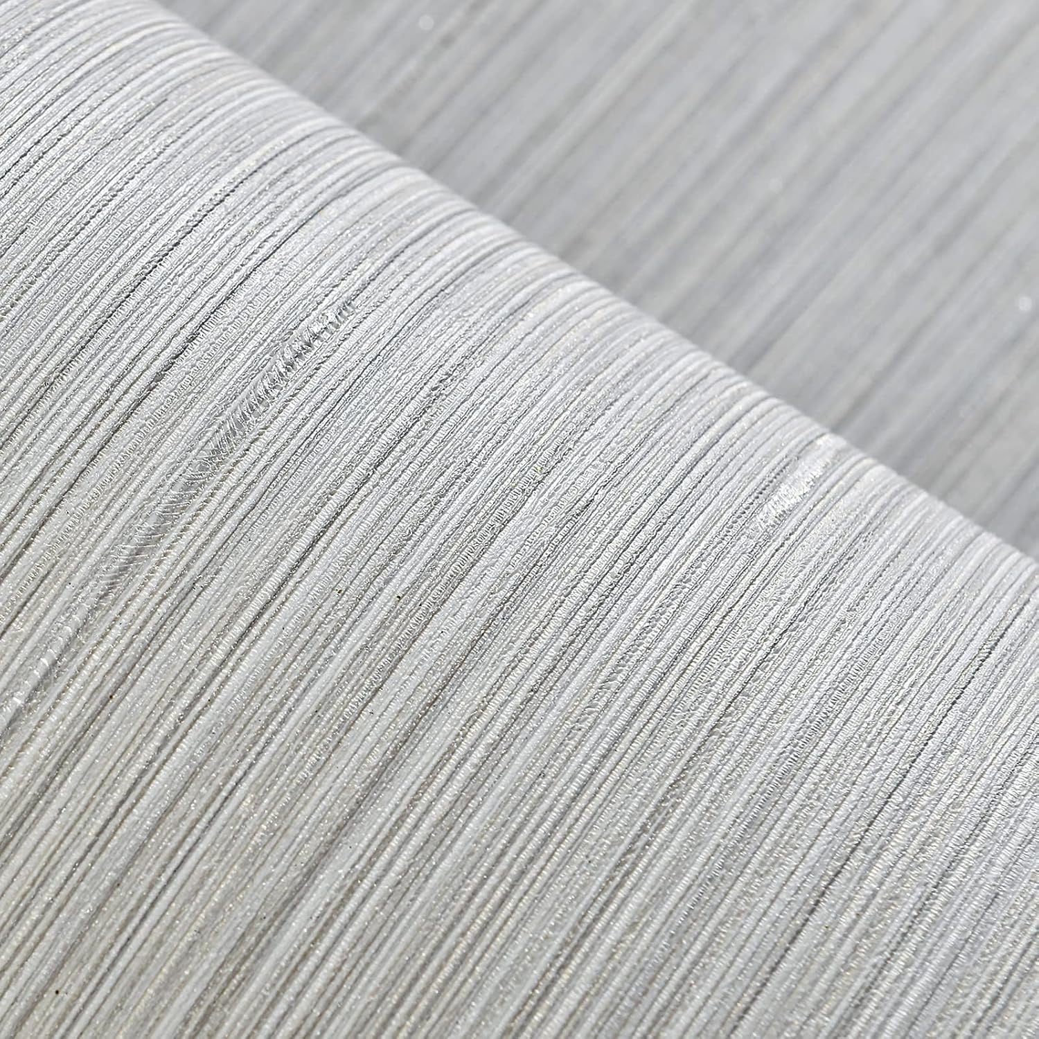 Haimin Grasscloth Peel & Stick Wallpaper 24" x 393" | Textured Linen Beige Grey Self-Adhesive Wall Paper