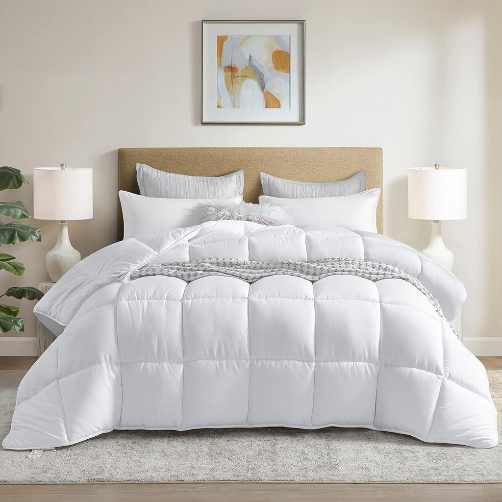 Extra Warm Down Alternative Comforter – Queen Size | Heavyweight All-Season Duvet Insert (90” x 90”)