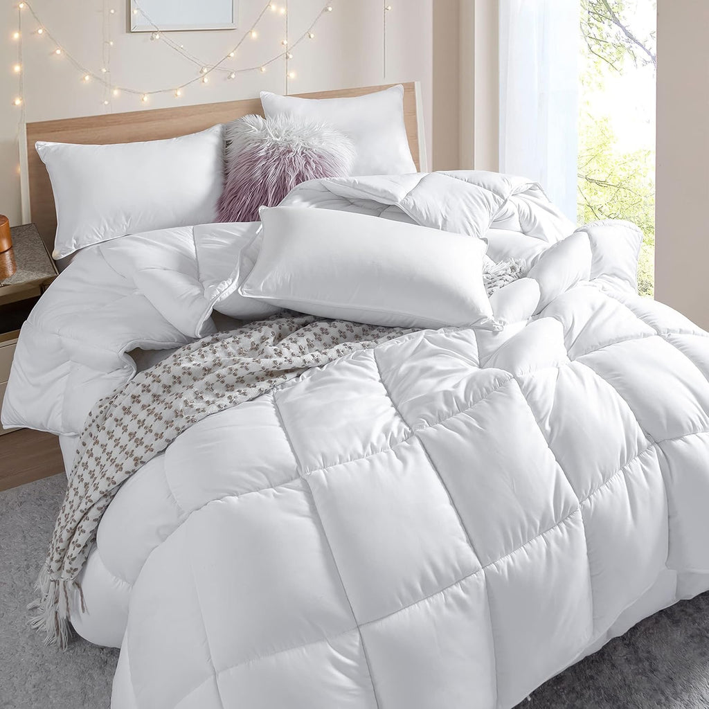 Extra Warm Down Alternative Comforter – Queen Size | Heavyweight All-Season Duvet Insert (90” x 90”)