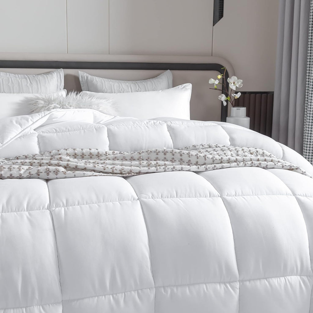 Extra Warm Down Alternative Comforter – Queen Size | Heavyweight All-Season Duvet Insert (90” x 90”)