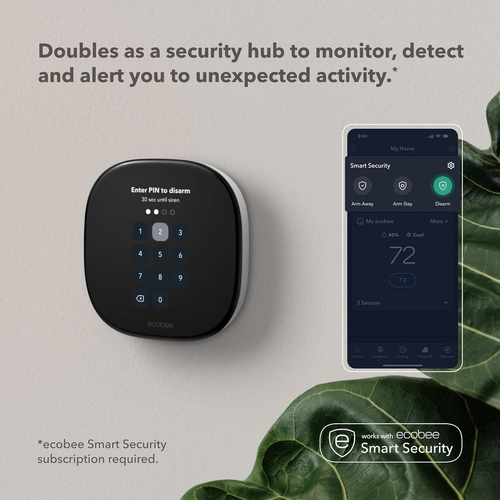 ecobee Smart Thermostat Enhanced | Programmable Wi-Fi Thermostat with Alexa, Siri & Google