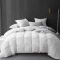 Hotel Grand Luxury Goose Feather Down Comforter – Queen Size | 100% Cotton Extra Warm Duvet Insert