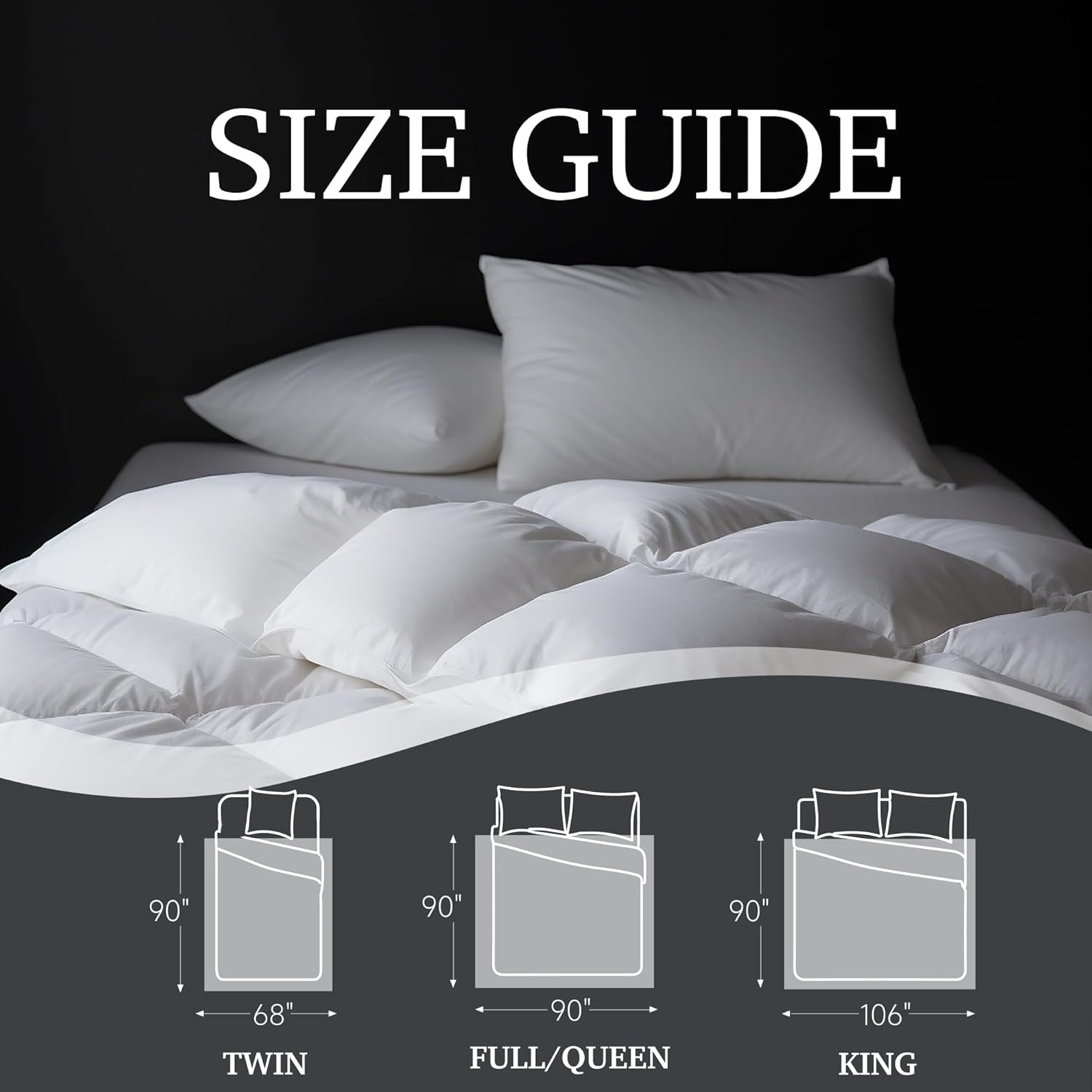 Hotel Grand Luxury Goose Feather Down Comforter – Queen Size | 100% Cotton Extra Warm Duvet Insert